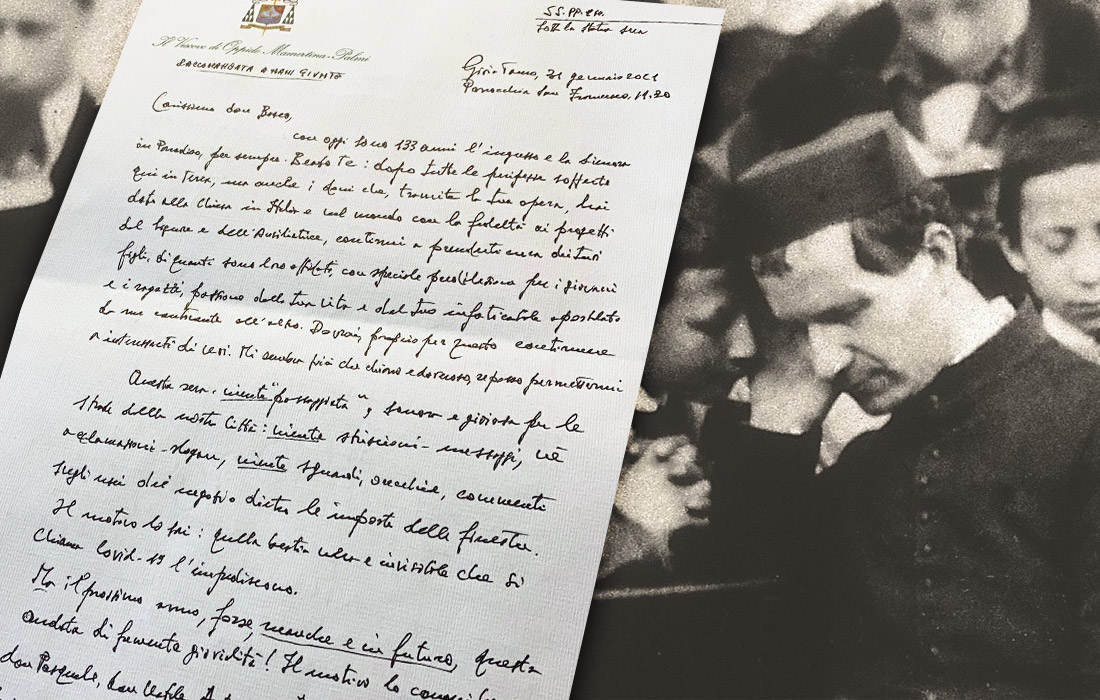 Carissimo don Bosco, il Vescovo scrive al santo che educò con l’amore.