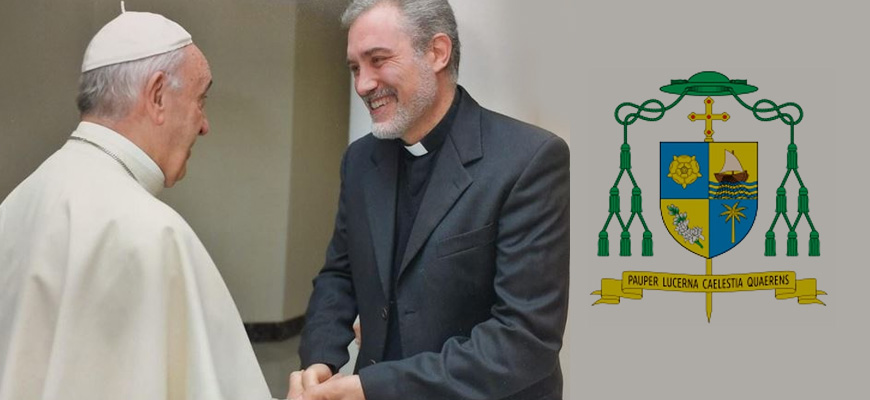 Nello stemma del Vescovo Nostro, la palma che allude alla città di Palmi