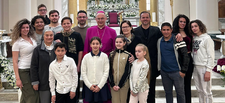 Gli artisti del Circo M. Orfei alla Santa Messa di Pasqua