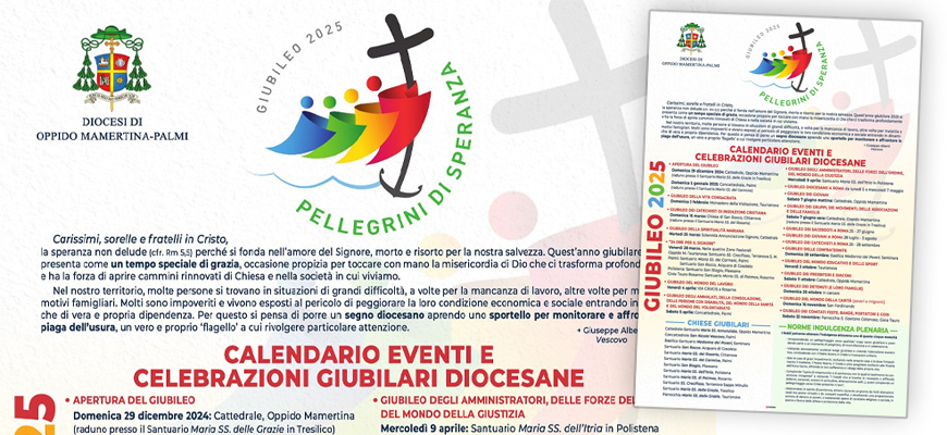 CALENDARIO EVENTI E CELEBRAZIONI GIUBILARI DIOCESANE